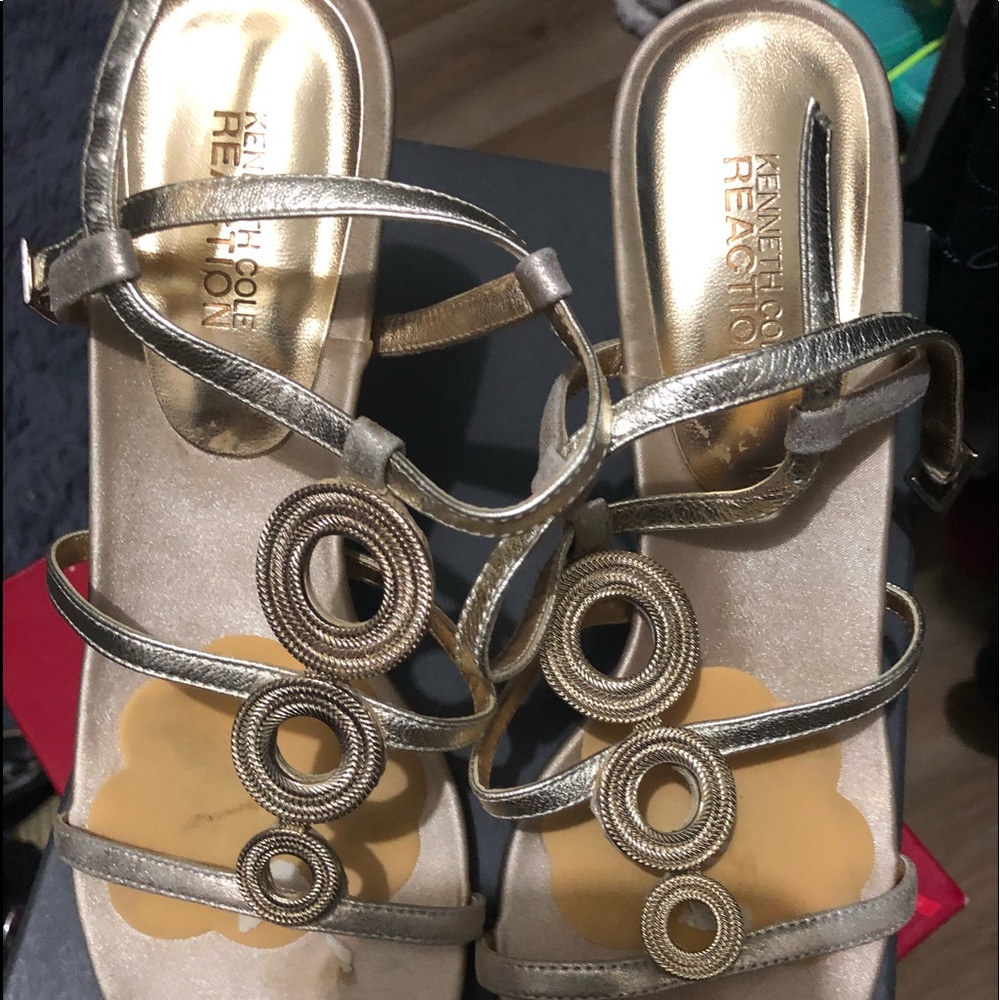 Gold shoes